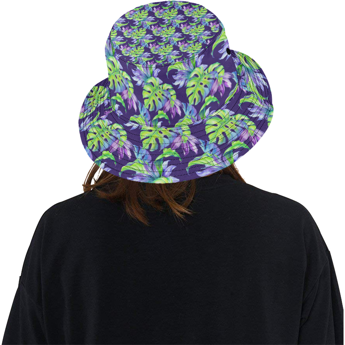 Tropical Flower Pattern Print Design TF019 Unisex Bucket Hat