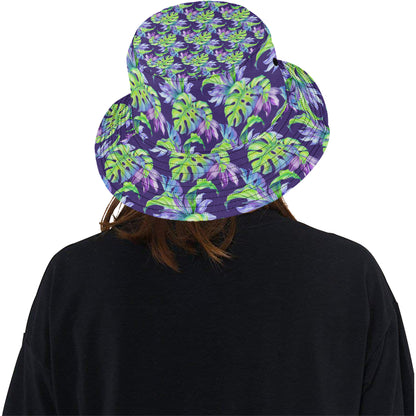 Tropical Flower Pattern Print Design TF019 Unisex Bucket Hat
