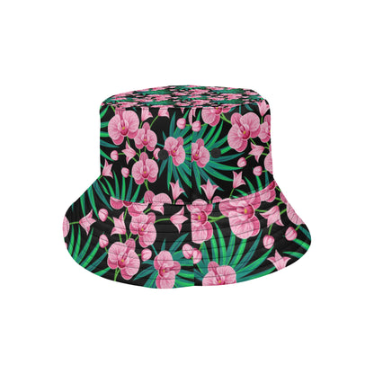 Orchid Pink Pattern Print Design OR06 Unisex Bucket Hat