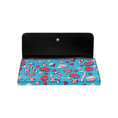 Candy Pattern Print Design 05 Women's Trifold Wallet
