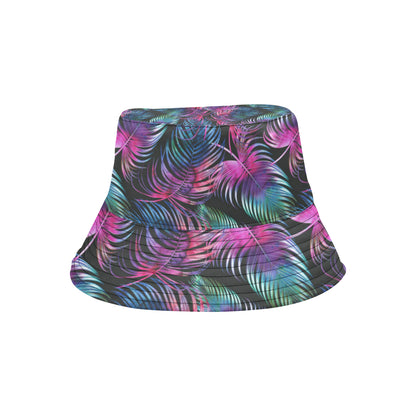 Palm Leaves Pattern Print Design PL010 Unisex Bucket Hat