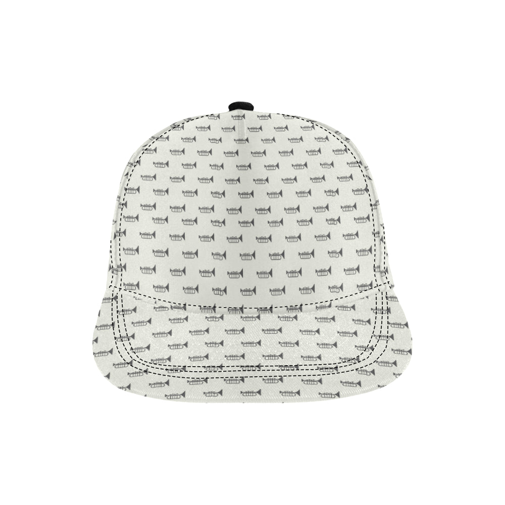 Trumpet Pattern Themed Print Snapback Cap
