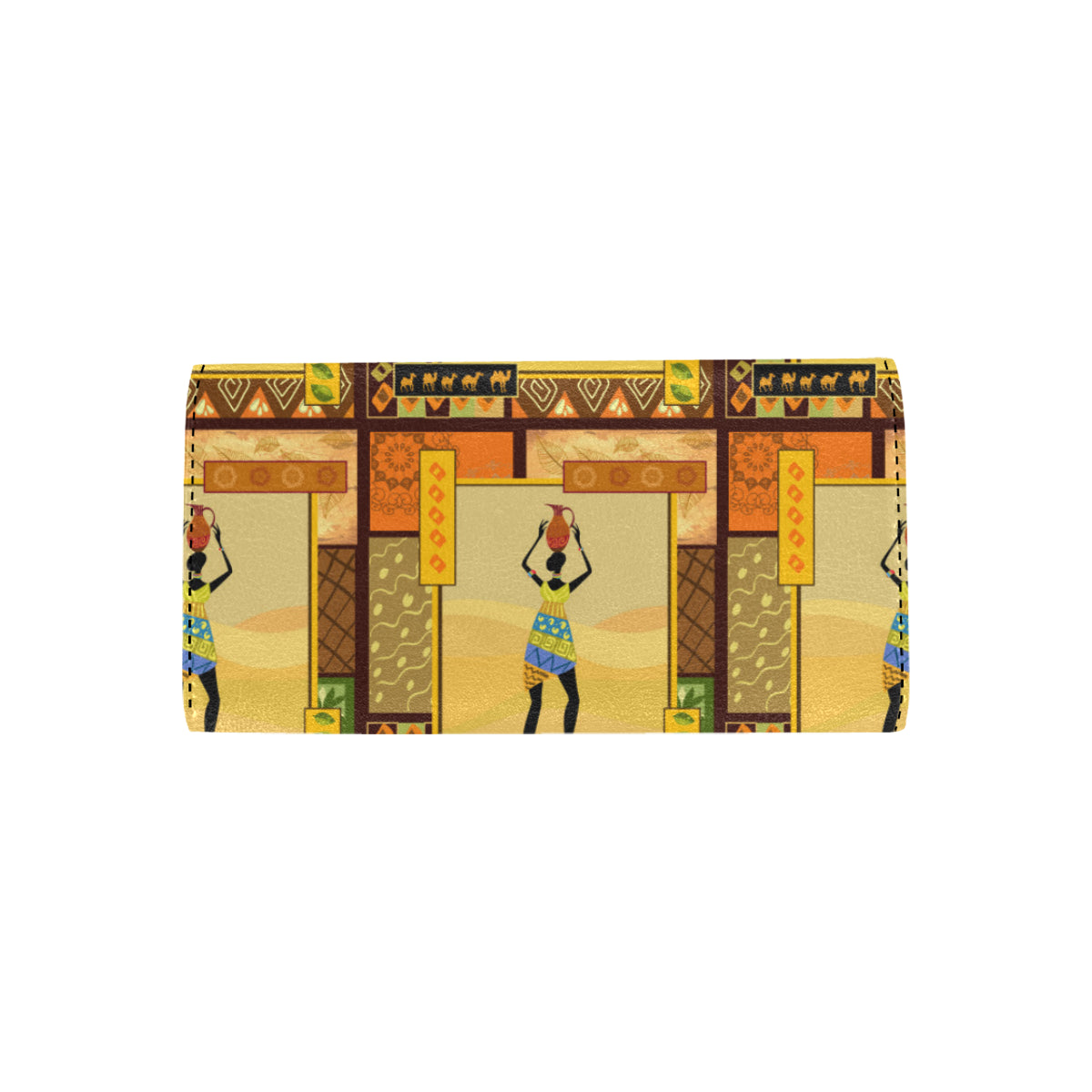 African Girl Design Women's Trifold Wallet