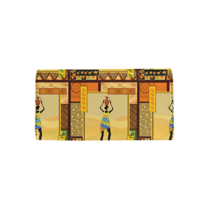 African Girl Design Women's Trifold Wallet