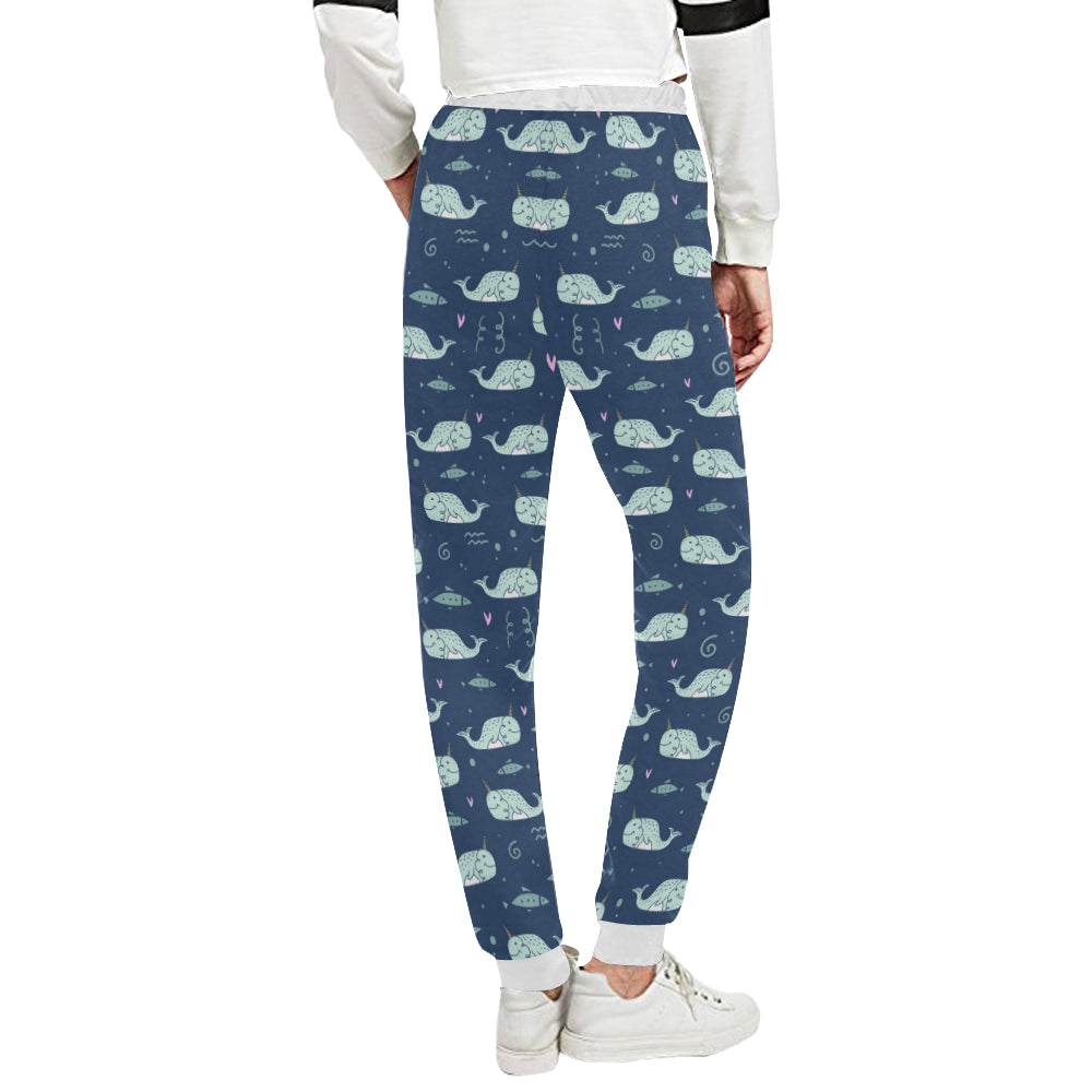 Narwhal Design Print Unisex Sweatpants