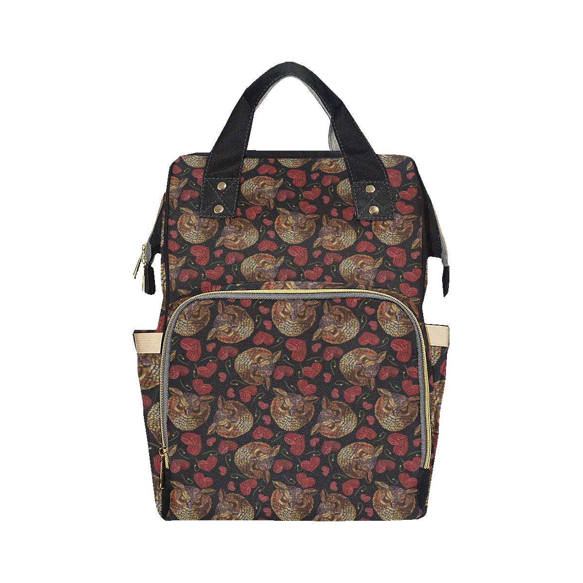 Owl Pattern Print Design A08 Diaper Bag Backpack