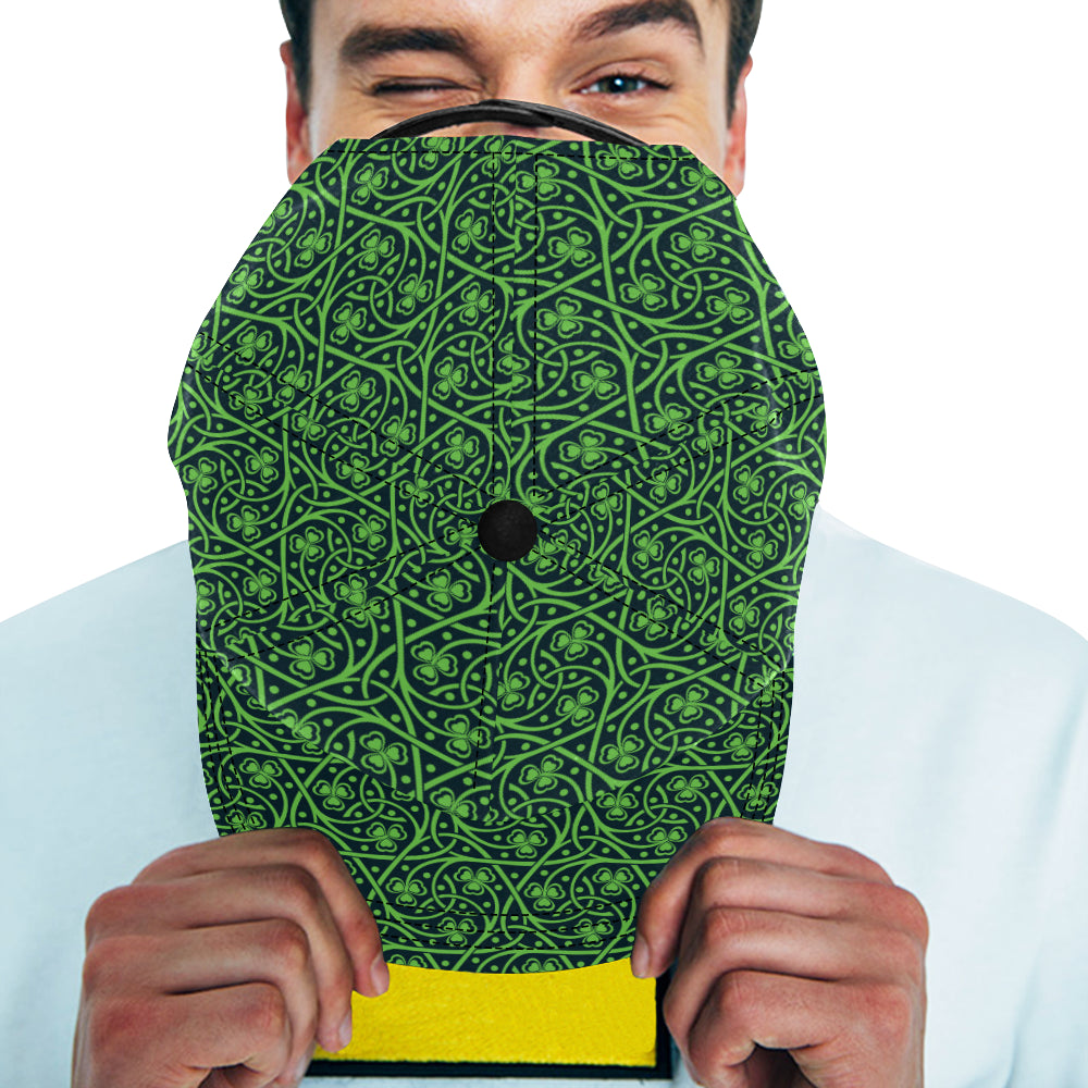 Shamrock Themed Print Snapback Cap