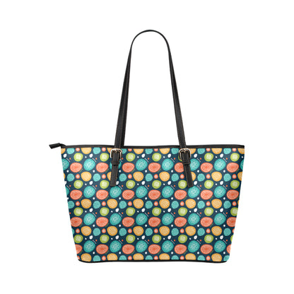 Swedish Themed Design Leather Tote Bag