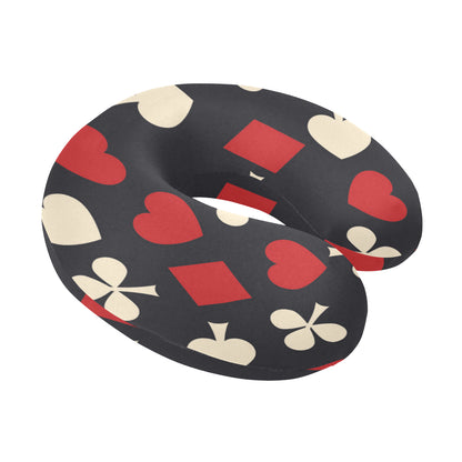 Poker Cards Pattern Print Design A02 U-Shaped Travel Neck Pillow