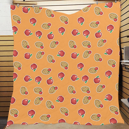 Apple Pie Pattern Print Design 02 Premium Quilt
