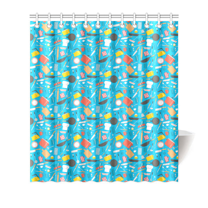 Cooking Kitchen Tools Pattern Print Design 03 Shower Curtain
