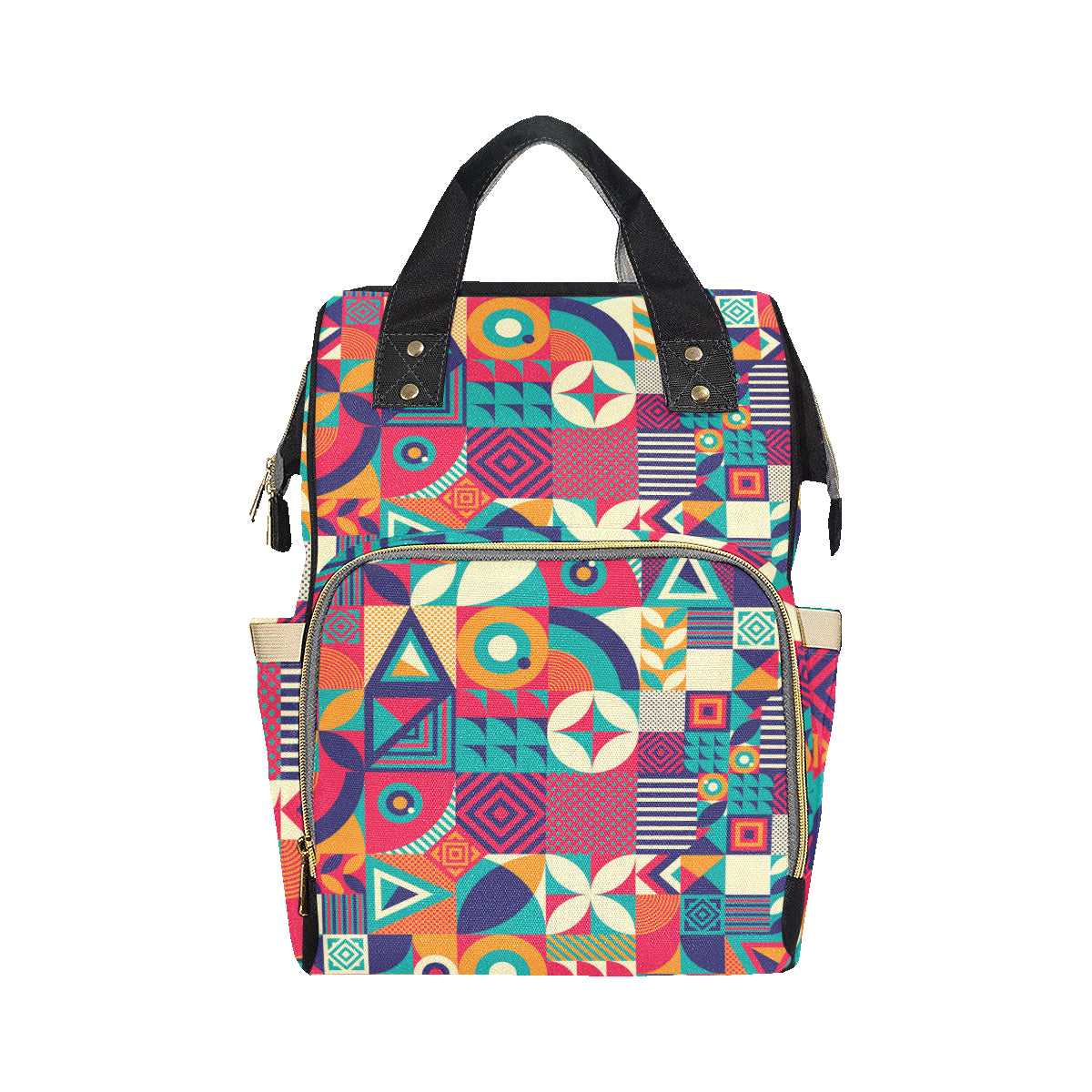 Mosaic Pattern Print Design 03 Diaper Bag Backpack