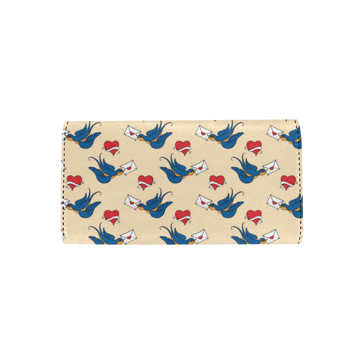 Swallow Bird Pattern Print Design 05 Women's Trifold Wallet