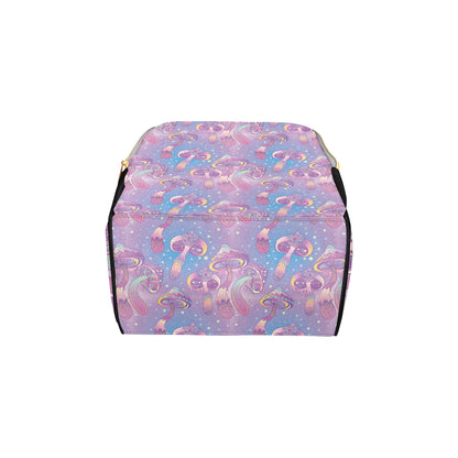 Psychedelic Mushroom Pattern Print Design A01 Diaper Bag Backpack
