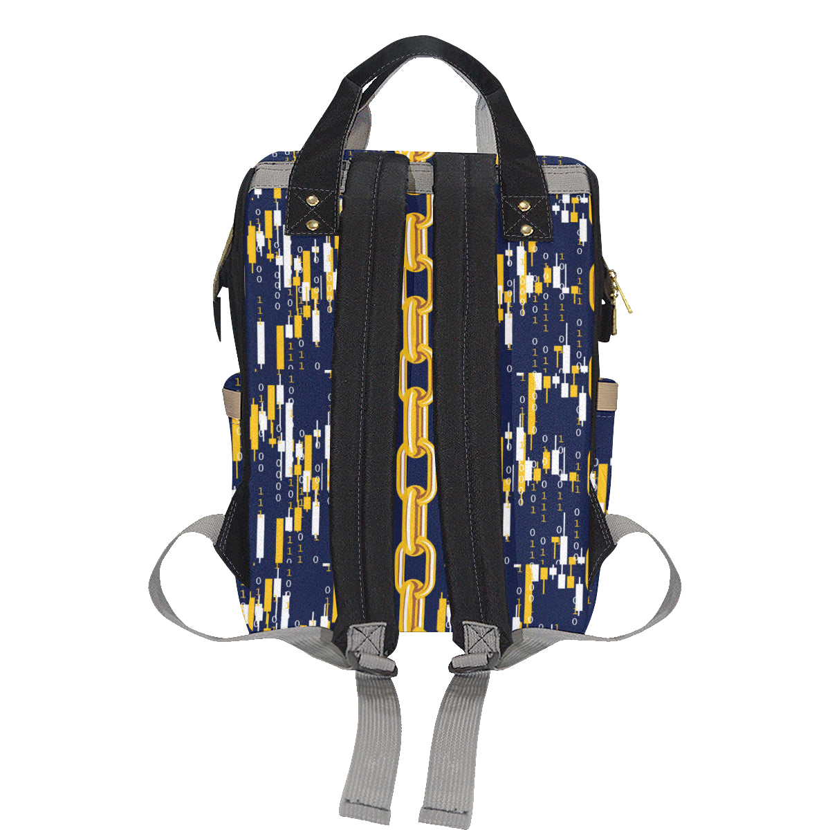Cryptocurrency Chain Pattern Print Design 03 Diaper Bag Backpack