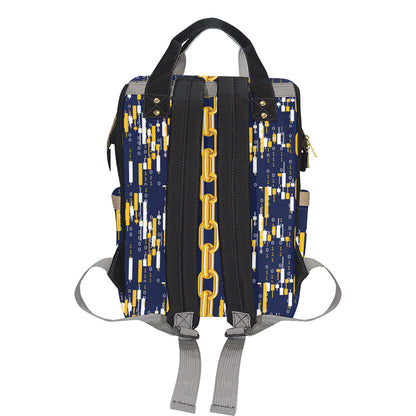 Cryptocurrency Chain Pattern Print Design 03 Diaper Bag Backpack