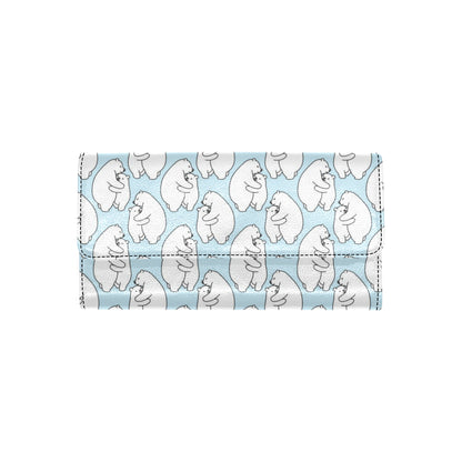 Polar Bear Pattern Print Design PB08 Women's Trifold Wallet