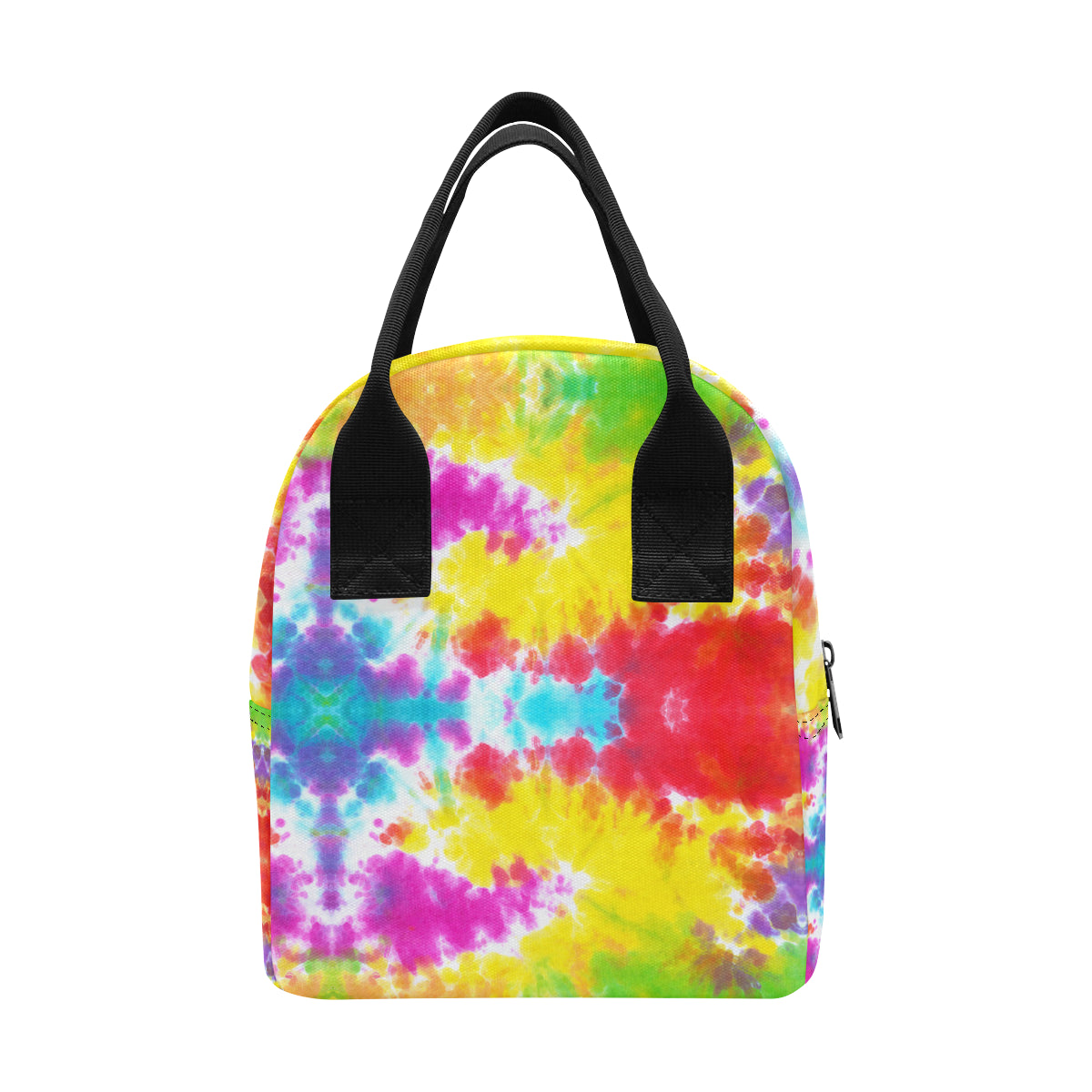 Tie Dye Rainbow Themed Print Insulated Lunch Bag