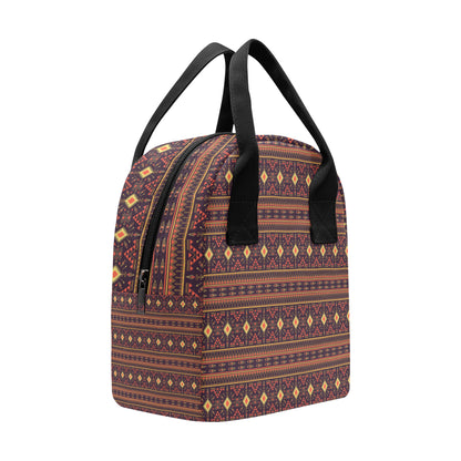 Southwest Ethnic Design Themed Print Insulated Lunch Bag