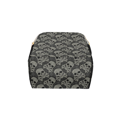 Paisley Skull Pattern Print Design A01 Diaper Bag Backpack