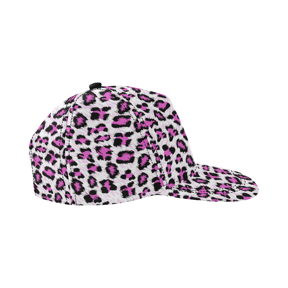 Leopard Pink Skin Print Snapback Cap
