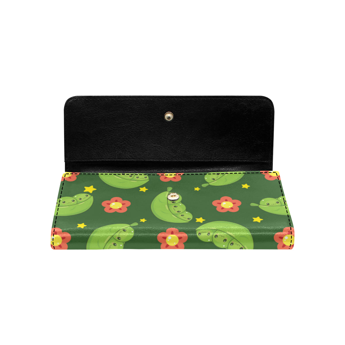 Peas Pattern Print Design A01 Women's Trifold Wallet