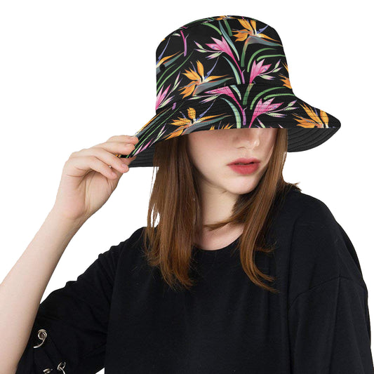 Tropical Flower Pattern Print Design TF017 Unisex Bucket Hat