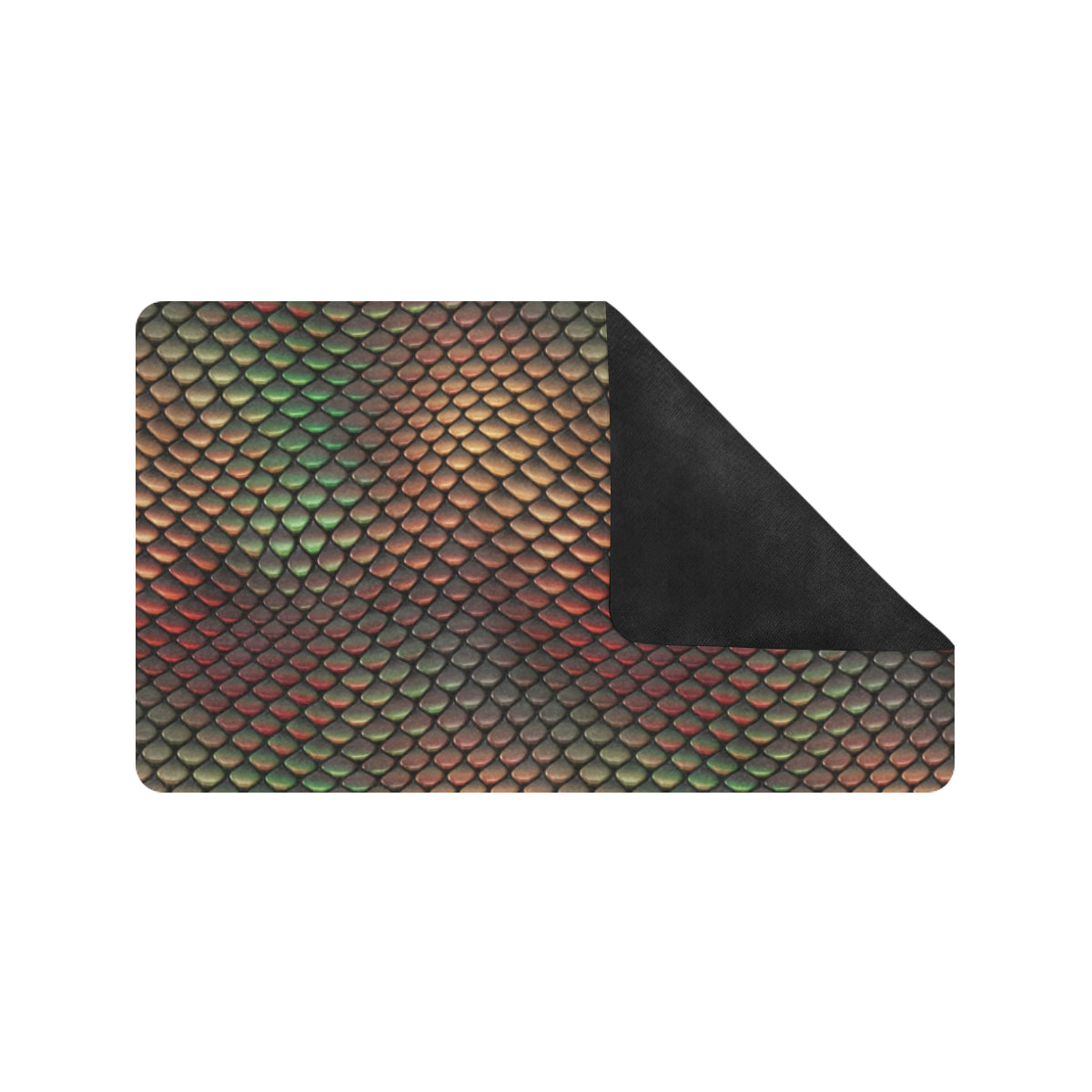 Snake Skin Colorful Print Rubber Doormat