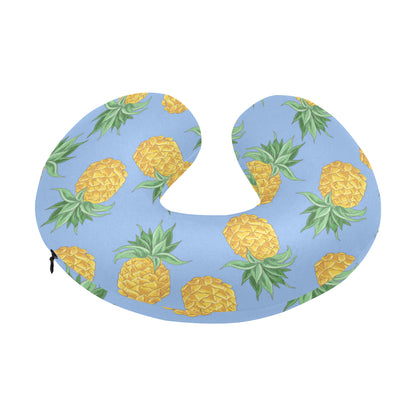 Pineapple Pattern Print Design A04 U-Shaped Travel Neck Pillow