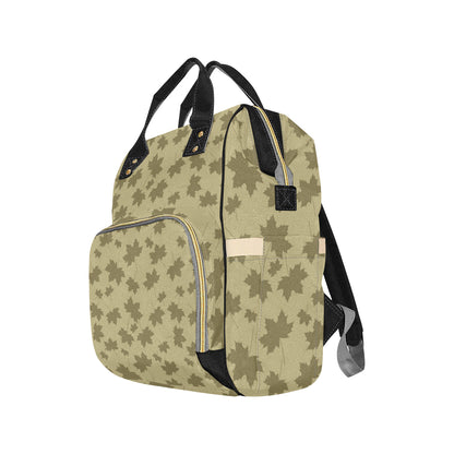 Maple Leaf Pattern Print Design 01 Diaper Bag Backpack