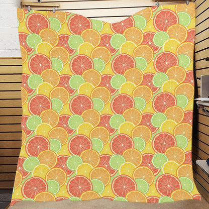 Grapefruit Pattern Print Design GF01 Premium Quilt