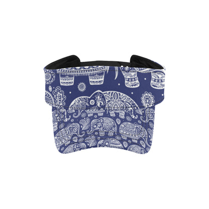 White Elephant Mandala Unisex Sun Visor