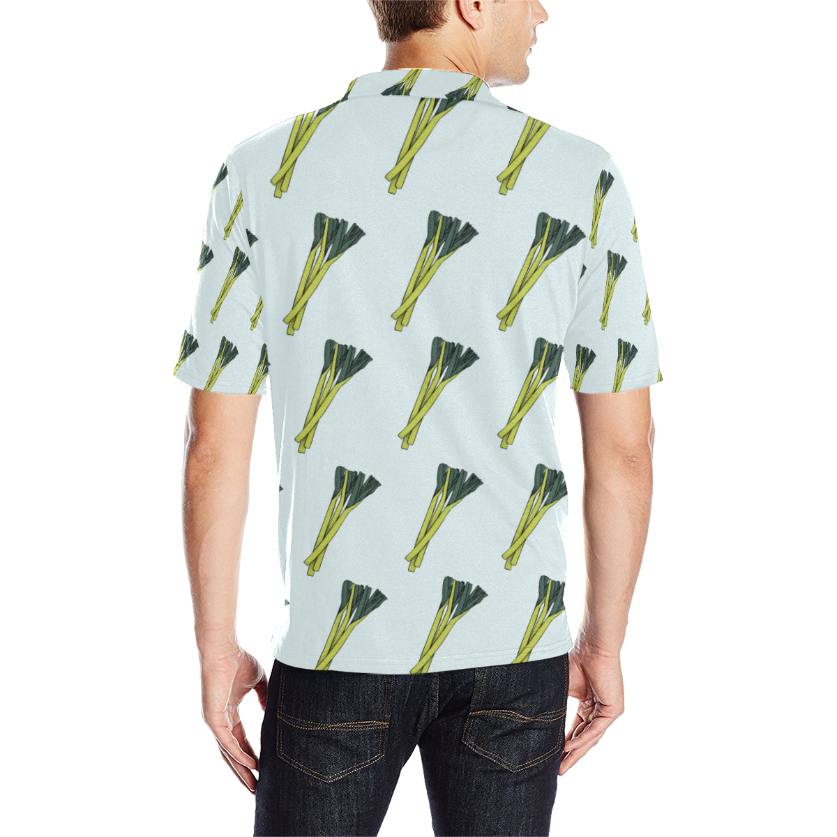 Leek Pattern Print Design 03 Men Polo Shirt