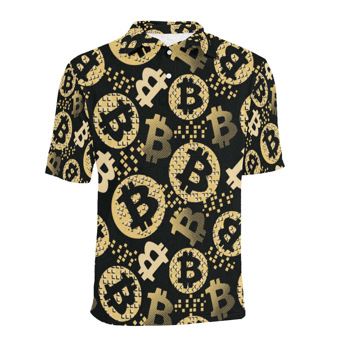 Bitcoin Pattern Print Design DO06 Men Polo Shirt