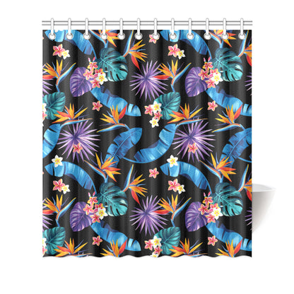 Tropical Flower Pattern Print Design TF018 Shower Curtain
