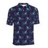 Shark Themed Print Men Polo Shirt