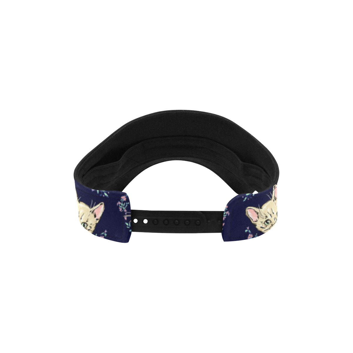 Cat Head with flower Print Pattern Unisex Sun Visor