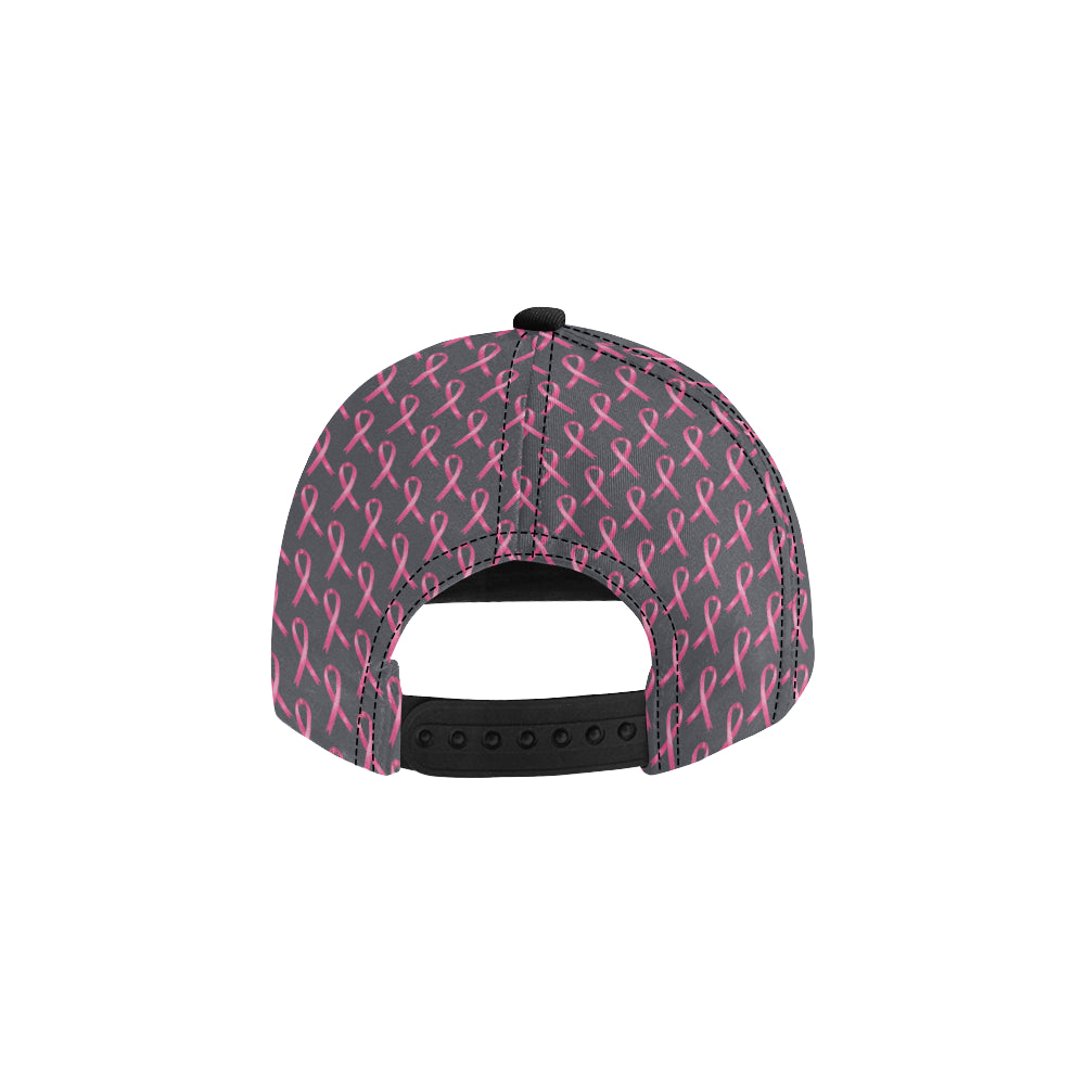 Breast Cancer Awareness Pattern Snapback Cap