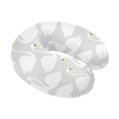 Swan Pattern Print Design 02 U-Shaped Travel Neck Pillow