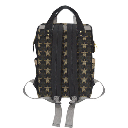 Gold Tribal Turtle Polynesian Design Diaper Bag Backpack
