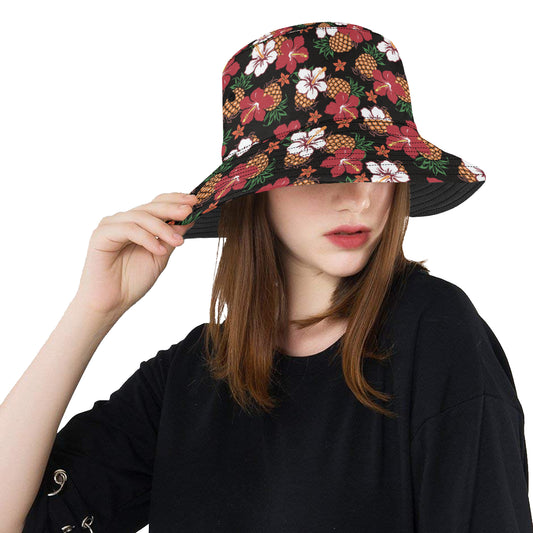 Hawaiian Themed Pattern Print Design H013 Unisex Bucket Hat