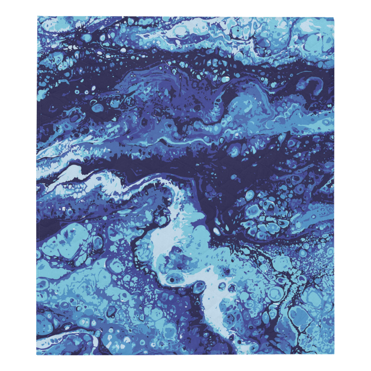Ocean Liquid Pattern Print Design A03 Premium Quilt