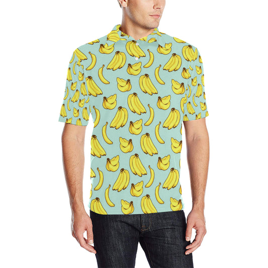 Banana Pattern Print Design BA04 Men Polo Shirt