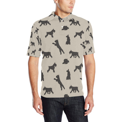 Schnauzers Pattern Print Design A06 Men Polo Shirt