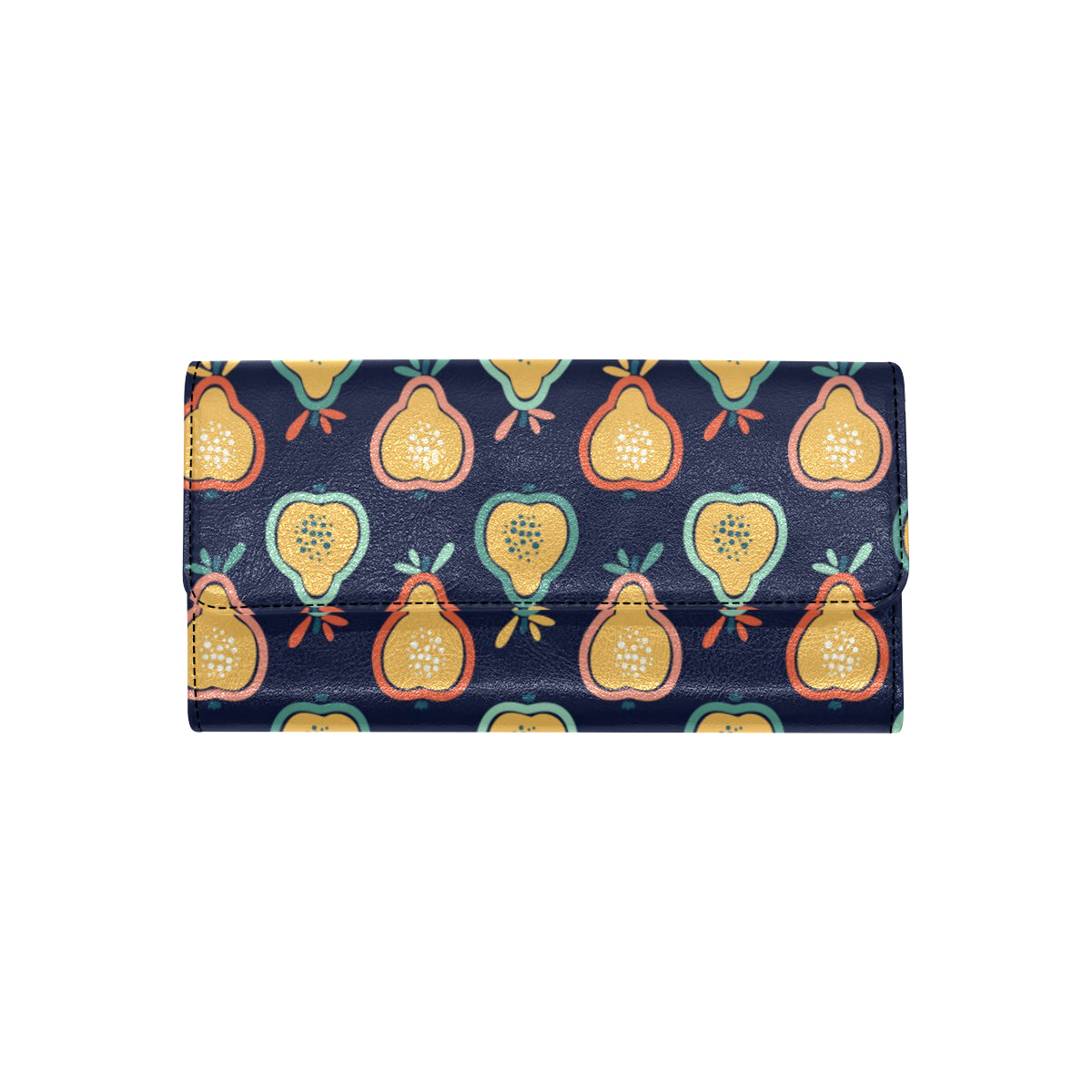 Pear Pattern Print Design PE03 Women's Trifold Wallet