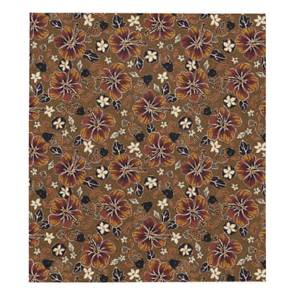 Hawaiian Themed Pattern Print Design H01 Premium Quilt