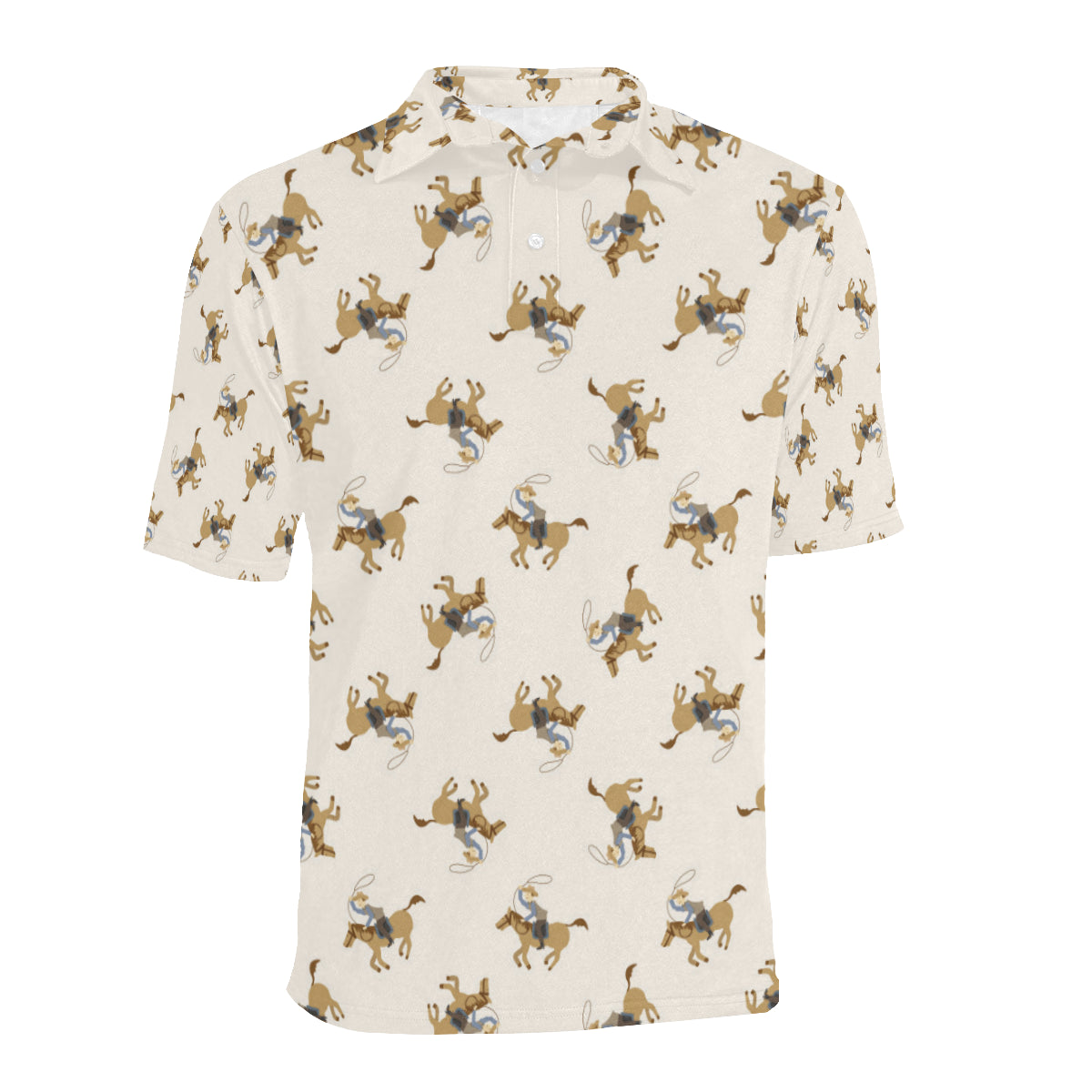 Cowboy Pattern Print Design 01 Men Polo Shirt