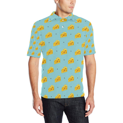 Cheese Pattern Print Design 02 Men Polo Shirt