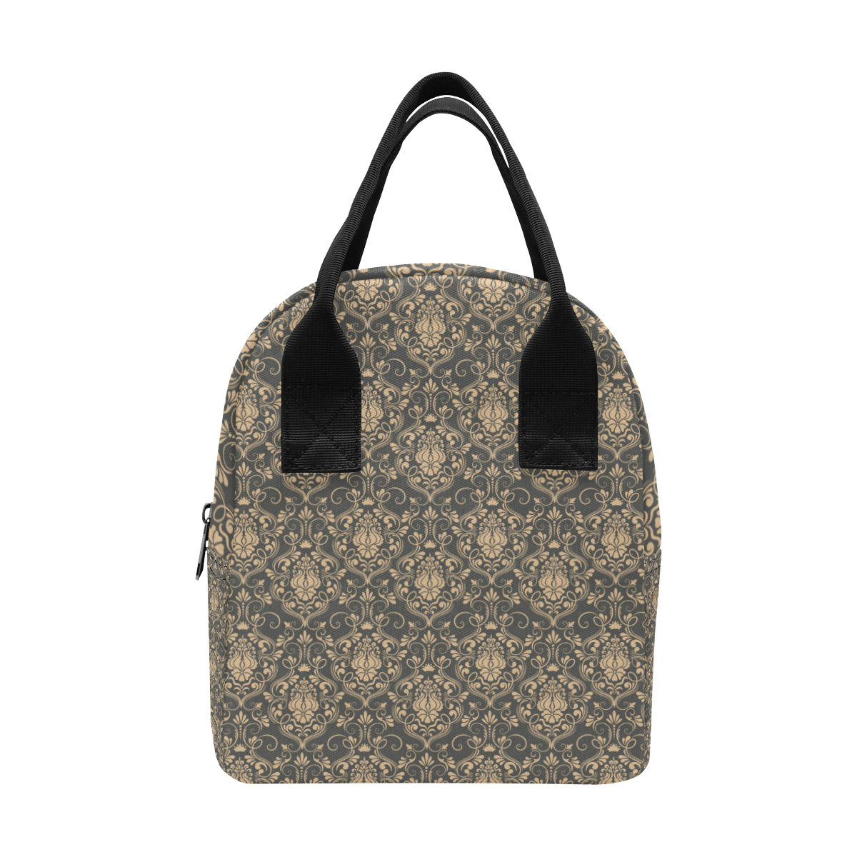Damask Elegant Luxury Print Pattern Insulated Lunch Bag