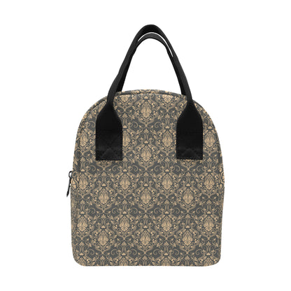 Damask Elegant Luxury Print Pattern Insulated Lunch Bag